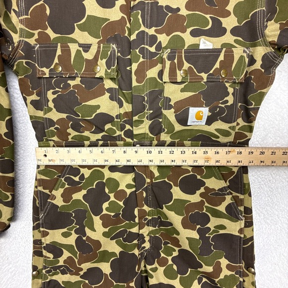 Vintage Carhartt Camo Coveralls Jumpsuit Mens 38 Tall RQ103 NWT NOS - Picture 7 of 16